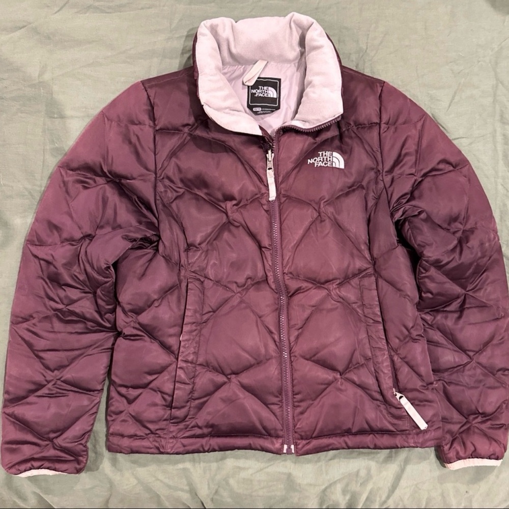 The North Face 550 Down Jacket Womens XS Plum Zip-In Compatible Puffer